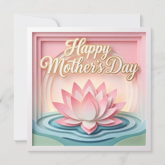 A 3D Papercut Mother's Day Card (Front)