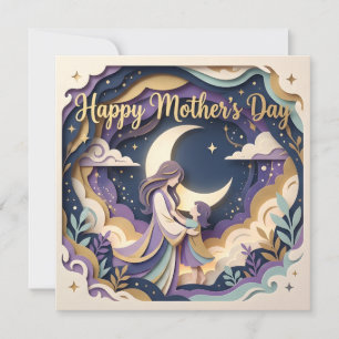 A 3D Papercut Mother's Day Card