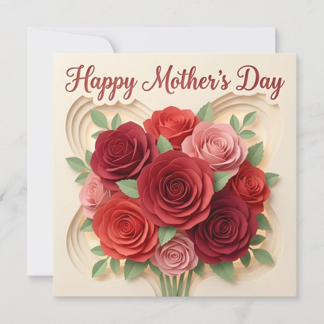 A 3D Papercut Mother's Day Card (Front)