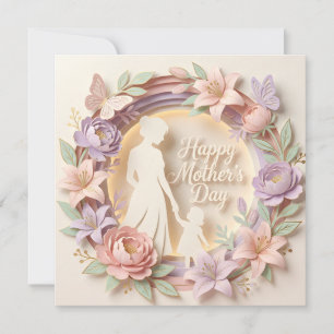 A 3D Papercut Mother's Day Card