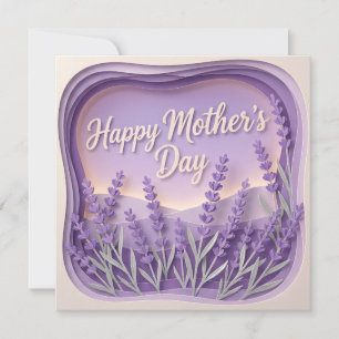 A 3D Papercut Mother's Day Card