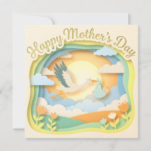 A 3D Papercut Mother's Day Card