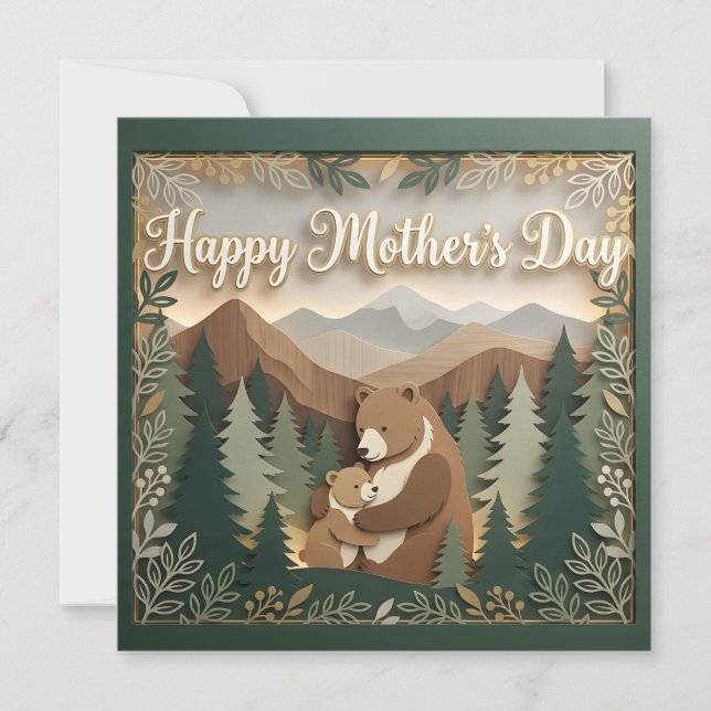 A 3D Papercut Mother's Day Card (Front)