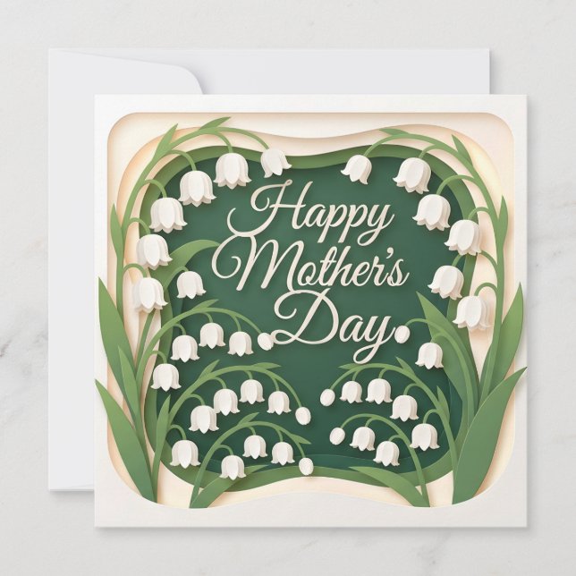 A 3D Papercut Mother's Day Card (Front)