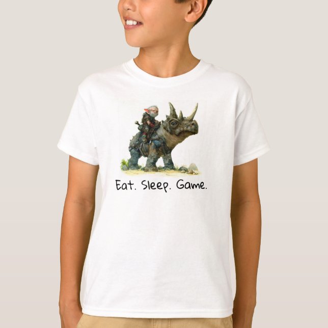 A 3D Render of a Fearless Gnome Warrior T-Shirt (Front)