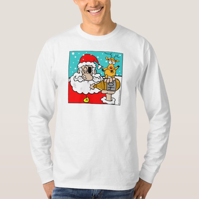 A 40oz X-Mas from Santa T-Shirt (Front)