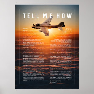 A-6 Intruder with Tell Me How ode to flight Poster