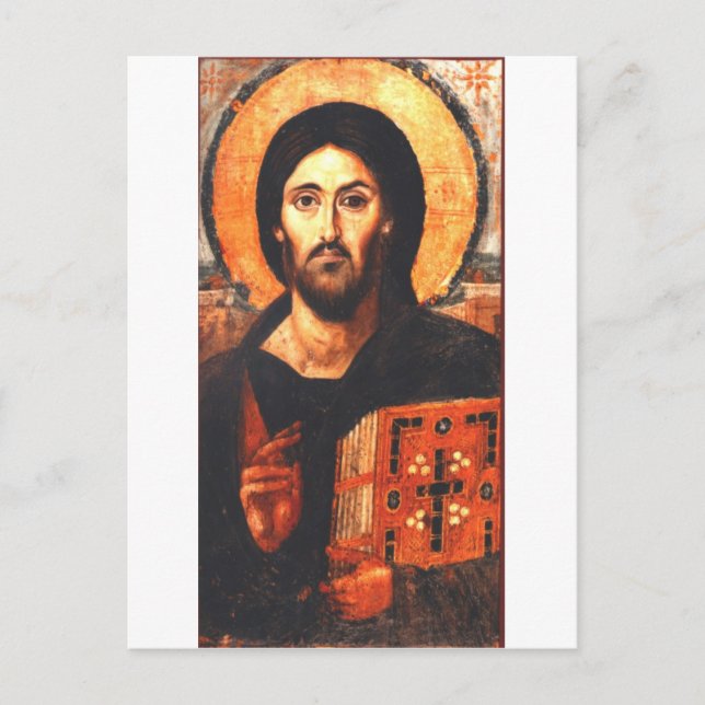 A 6th century icon of Jesus Postcard (Front)