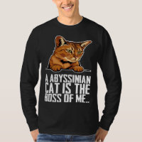 A abyssinian cat is the boss of me
