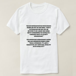 A AI joke about Mongolian metal conquer the world T-Shirt