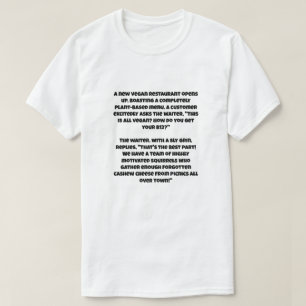 A AI joke about Vegan B12 T-Shirt