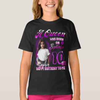 A Aueen was born on September Birthday Girl T-Shirt