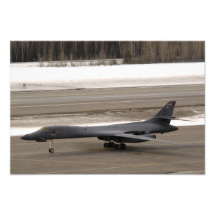 A B-1B Lancer performs a touch and go Photo Print