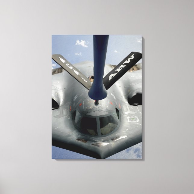A B-2 Spirit aircraft getting in position Canvas Print (Front)