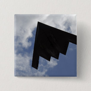 A B-2 Spirit in flight 15 Cm Square Badge
