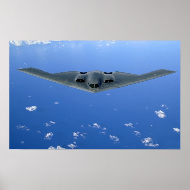 A B-2 Spirit soars through the sky Poster (Front)