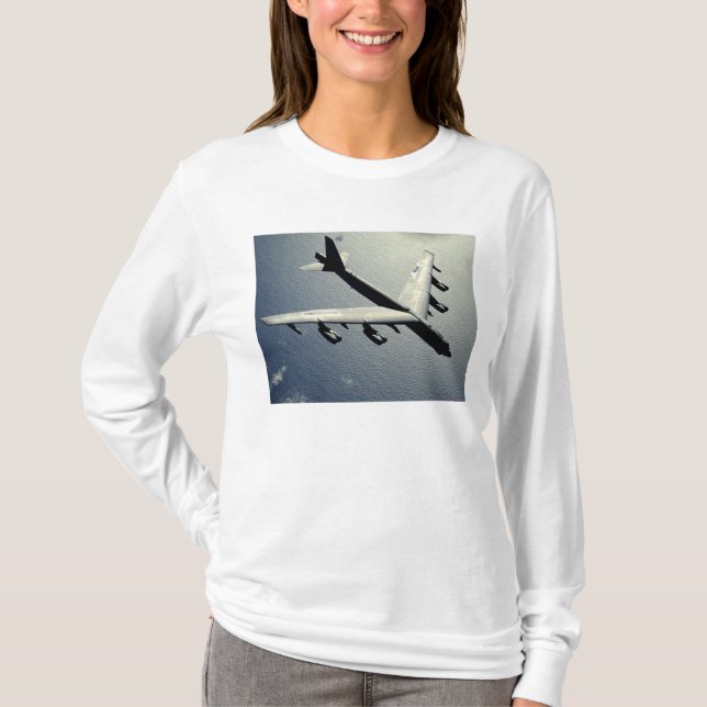A B-52 Stratofortress in flight T-Shirt (Front)