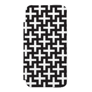 A b&w patterns made with 'plus' sign incipio watson™ iPhone 5 wallet case