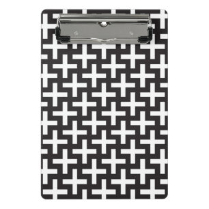 A b&w patterns made with 'plus' sign mini clipboard