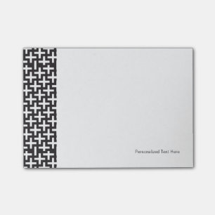 A b&w patterns made with 'plus' sign post-it notes