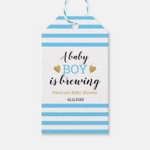 A Baby Boy Is Brewing Baby Shower Thank You Gift Tags