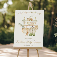 A Baby Boy is on the Way! Baby Shower Welcome Sign