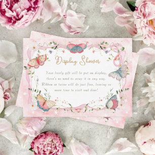 A Baby Butterfly Is On Her Way Display Shower Enclosure Card