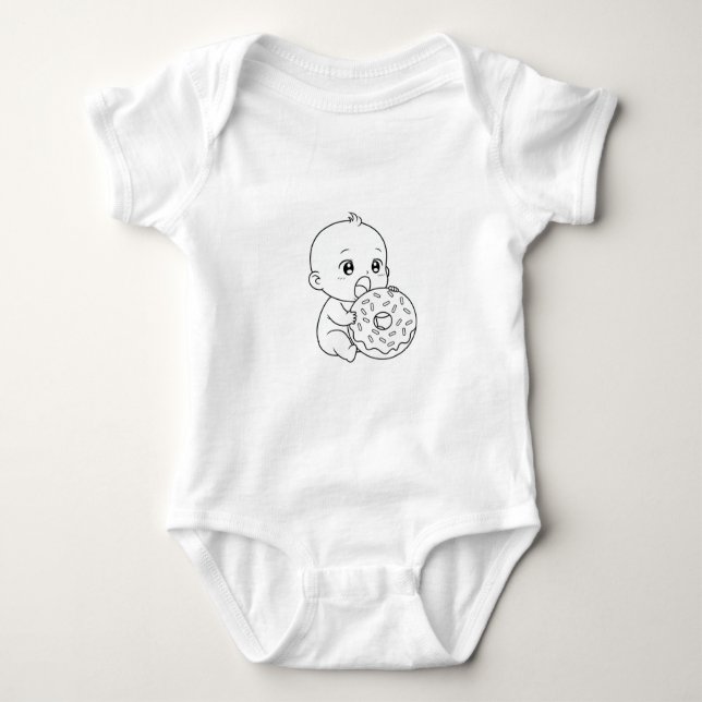 a baby design for a baby's outfit baby bodysuit (Front)
