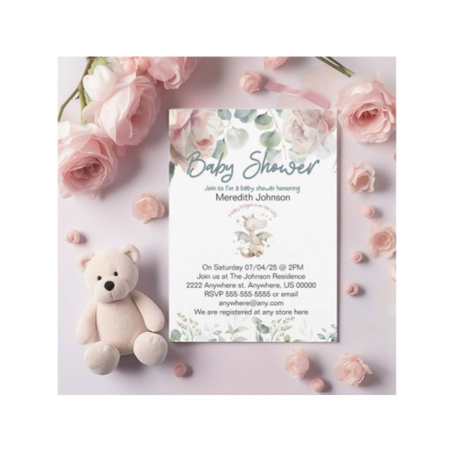 A Baby Dragon is on the Way Baby Shower Invitation (Creator Uploaded)