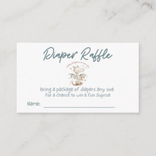 A Baby Dragon is on the Way Diaper Raffle Enclosure Card