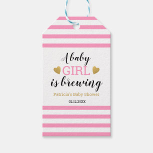 A Baby Girl Is Brewing Baby Shower Thank You Gift Tags