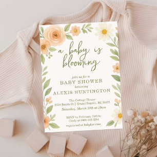 A Baby is Blooming Baby Shower Invitation