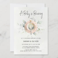 A baby is brewing afternoon tea coffee baby shower