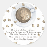 A baby is brewing baby - Prayer candle label