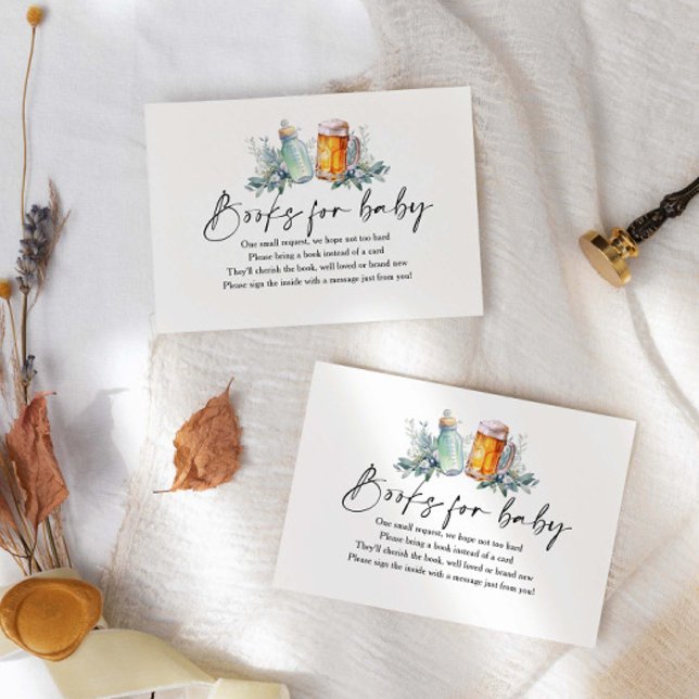 A Baby Is Brewing Baby Shower Books For Baby Enclosure Card (Creator Uploaded)