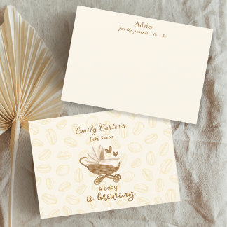 A Baby is Brewing Baby Shower Coffee Advice Card