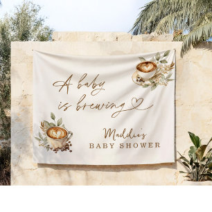 A Baby is Brewing Baby Shower, Coffee Baby Shower Tapestry