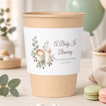 A Baby Is Brewing Baby Shower Coffee Cup Sleeve