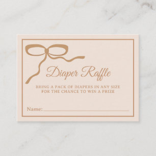 A Baby is Brewing Baby Shower Diaper Raffle Card