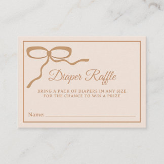 A Baby is Brewing Baby Shower Diaper Raffle Card