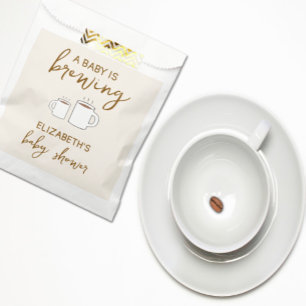 A Baby Is Brewing Baby Shower Favour Bags