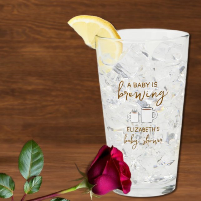 A Baby Is Brewing Baby Shower Glass (Creator Uploaded)