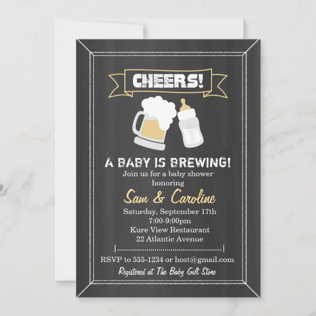 A Baby is Brewing Baby Shower Invitation (Front)