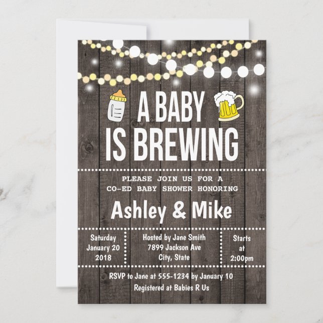 A Baby is Brewing - Baby Shower Invitation (Front)