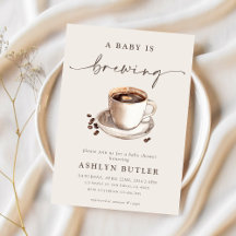 A Baby is Brewing Baby Shower Invitation