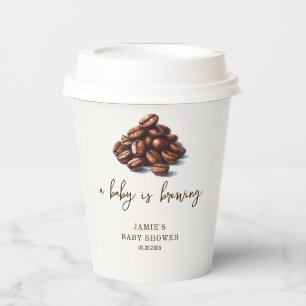 A Baby is Brewing Baby Shower Paper Cups