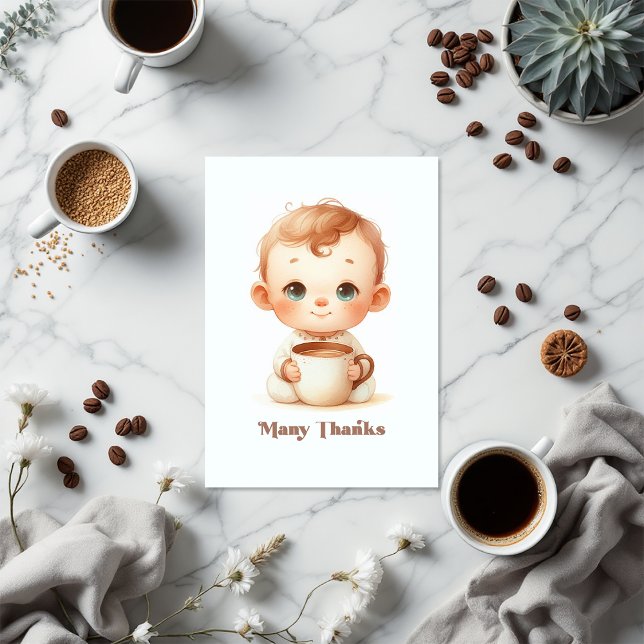 A Baby is Brewing Baby Shower Thank You Card (A Baby is Brewing Baby Shower Thank You Card)