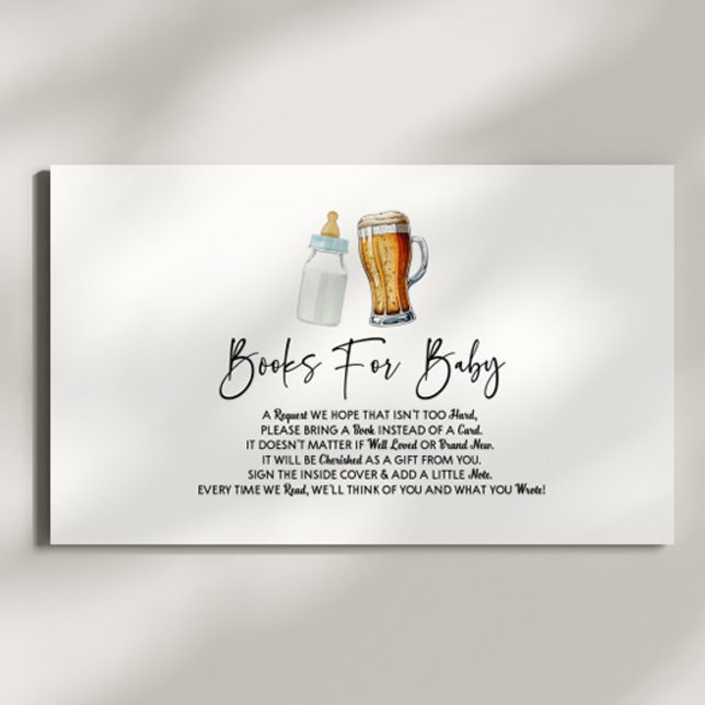 A Baby Is Brewing Beer Baby Shower Books For Baby Enclosure Card (Creator Uploaded)