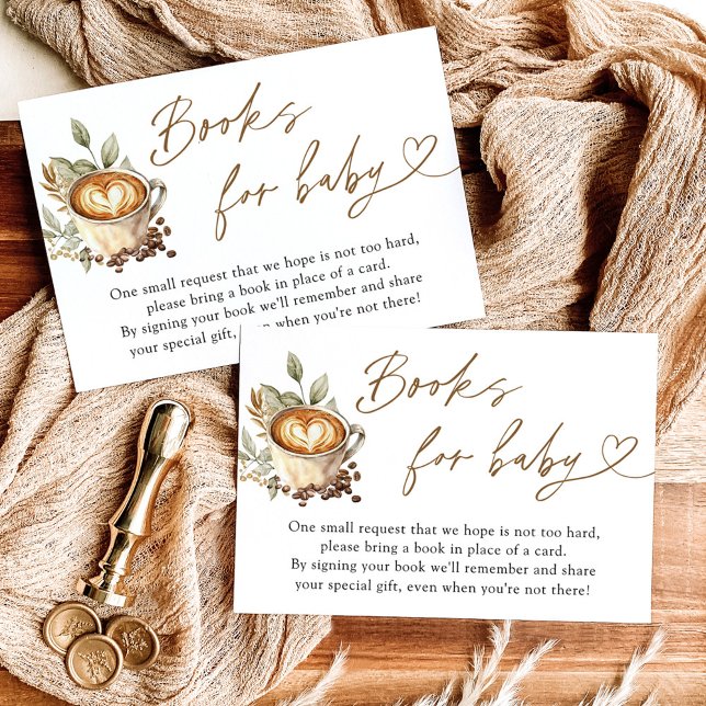 A Baby is Brewing Books for Baby Card, Coffee Baby Invitation (Creator Uploaded)