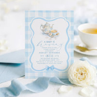 A Baby is Brewing Boy Baby Shower Blue Tea Party